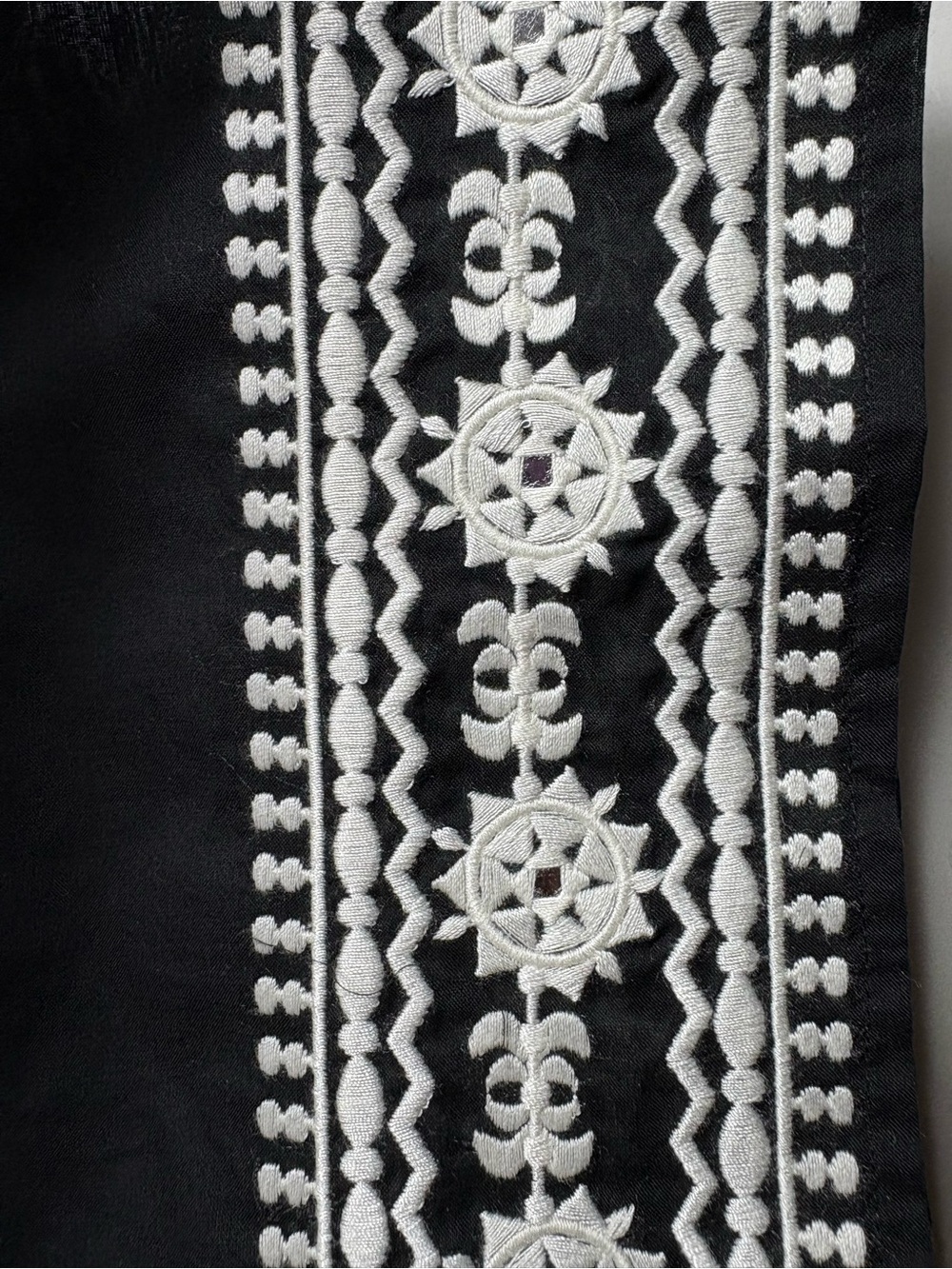 Tory Burch Ravena Beach Caftan Tunic Cover Up Black Swim 46404 Size M/L - Picture 9 of 16